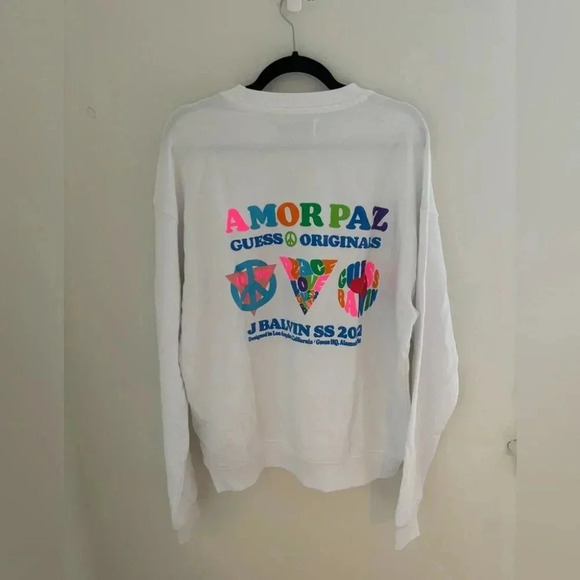 Guess x J Balvin Amor Crewneck Sweatshirt NWT - Picture 8 of 8